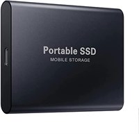Портативный жесткий диск 8 ТБ, мини-SSD, внешний твердотельный накопитель, накопитель для резервного копирования данных с компьютера, поддержка USB 3.1 и Type-C для хранения и передачи данных на ПК, ноутбуках и Mac под управлением Windows XP (черный, 8.0, 1000022372