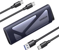 UGREEN M.2 to USB NVMe SATA SSD Enclosure Reader, Tool-Free USB 3.2 Gen2 10Gbps NVMe PCI-E 6Gbps SATA M-Key / B+M Key Solid State Drive External Adapter With UASP Trim, for SSD 2242 2260 2280 1000022392