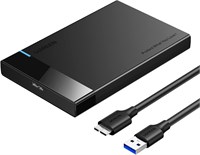 Адаптер-корпус для жесткого диска UGREEN USB 3.0 на SATA, совместимый с внешними жесткими дисками 2,5 дюйма (9,5 мм, 7 мм) Sandisk, WD, Seagate, Toshiba, Samsung, Hitachi SATA III, HDD, SSD 6 ТБ, PS5, PS4. 1000022400