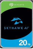 Внутренний видеонакопитель Seagate Skyhawk AI 20 ТБ – 3,5-дюймовый SATA 6 Гбит/с, 512 МБ кэш-памяти, для системы видеонаблюдения DVR NVR с функцией восстановления данных (ST20000VE003) 1000022480