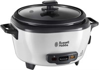 Рисоварка и пароварка Russell Hobbs (27040GCC) среднего размера - 2 л, универсальное приготовление пищи, функция поддержания температуры, антипригарное покрытие, стеклянная крышка, белый цвет, 500 Вт - гарантия 1 год. 1000022601