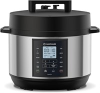 Nutricook Smart Pot 2 Plus 1500 Вт - 9 приборов в 1: скороварка, мультиварка, рисоварка, пароварка, сотейник, йогуртница, суповарка, форма для выпечки, подогреватель пищи, 9,5 л, матовая нержавеющая сталь/черный 1000022674