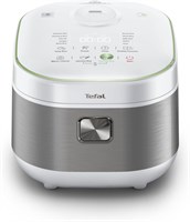Рисоварка Tefal Healthy & Tasty Plus RK8621, 1300 Вт, индукционный нагрев, технология Fuzzy Logic, сферическая кастрюля, объем 1,5 л, 12 программ приготовления, белая. 1000022684