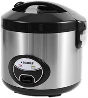 Автоматическая рисоварка STARGOLD 2,2 л, внутренняя кастрюля с антипригарным покрытием, функция поддержания температуры в течение 12 часов, управление одним нажатием кнопки, мощность 900 Вт - SG-322 1000022770