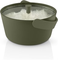 Пароварка для риса Eva Solo Green Tools – подходит для использования в микроволновой печи, имеет крышку и мерный стаканчик, удобна для приготовления здоровой пищи (рис, киноа и другие крупы), можно мыть в посудомоечной машине, оливково-зеленый цвет (паров 1000022819