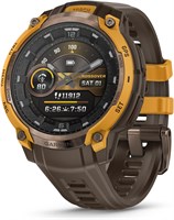 GARMIN Instinct Crossover - 45 мм, бронзовый/солнечный | Прочные гибридные смарт-часы с AMOLED-дисплеем, люминесцентными аналоговыми стрелками и цифровым дисплеем | Мультиспортивные часы с 28 днями автономной работы | Яркий AMOLED-дисплей, прочные смарт-ч 1000023003