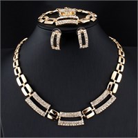 Набор ювелирных изделий. Ожерелье + серьги + кольцо + браслет Gorgona 1000023086