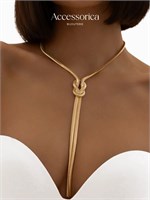 Аксессуаром к золотому галстуку является женское колье 1000023110