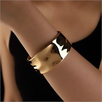 Браслет из широкого мятого золота 1000023120