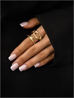 Кольцо для женщин, покрытое золотом, является украшением и имеет широкий диапазон размеров 1000023131