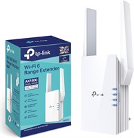 TP-Link RE605X AX1800 Wi-Fi 6 расширитель диапазона, высокая скорость 1800 Мбит/с, двухдиапазонный, высокоскоростной режим, гигабитный порт, режим точки доступа, работает с любым Wi-Fi роутером. 1000023936