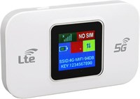 Портативный Wi-Fi роутер 4G LTE с SIM-картой, миниатюрный умный карманный роутер — высокоскоростная портативная точка доступа 300 Мбит/с для 10 устройств, аккумулятор 3000 мАч, портативный дорожный Wi-Fi роутер для дома и путешествий. 1000018515