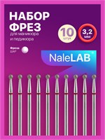 Шаровые фрезы для маникюра красного цвета с диаметром 3,2 мм 1000024079