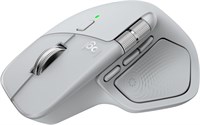 Беспроводная эргономичная мышь Logitech MX Master 4 с улучшенной тактильной обратной связью, сверхбыстрой прокруткой, зарядкой через USB-C, Bluetooth, совместимостью с Windows и MacOS — светло-серый цвет. 1000024348