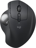 Беспроводная трекбольная мышь Logitech MX Ergo S Advanced, перезаряжаемая через USB-C, с Bluetooth и зашифрованным адаптером, 6 программируемых кнопок, для ПК/Mac - графитовый цвет. 1000024360
