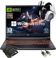 Ноутбук для игр Acer Nitro V с экраном 16 дюймов разрешением WUXGA, процессором AMD Ryzen 7 2600 8-ядерным, видеокартой NVIDIA GeForce RTX 5050, экраном WUXGA 180 Гц IPS, 32 ГБ оперативной памяти, 2 ТБ SSD, поддержкой Wi-Fi 6, клавиатурой с подсветкой, ох 1000024457
