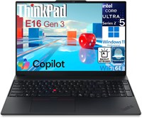 Бизнес-ноутбук Lenovo ThinkPad E16 Gen 3 с 16-дюймовым экраном FHD+ оснащен процессором Intel 14-ядерный Ultra 5 225H, 16 ГБ оперативной памяти DDR5 и накопителем емкостью 512 ГБ PCIe SSD. Устройство также поддерживает WiFi 6E и Bluetooth 5.3, имеет клави 1000024506