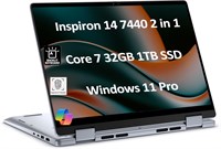 Бизнес-ноутбук Dell Inspiron 14 7440 2-в-1 оснащен 14-дюймовым сенсорным экраном FHD+, 10-ядерным процессором Intel Core i7 150U (превосходящим i7-1355U), 32 ГБ ОЗУ и 1 ТБ SSD. Устройство также имеет клавиатуру с подсветкой, сканер отпечатков пальцев, веб 1000024509