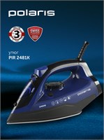 Утюг для одежды Polaris PIR 2481K оснащен функцией отпаривания 1000024905