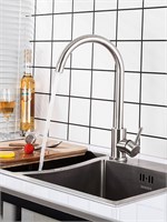 Сатиновый смеситель Frap F40899 для кухонной мойки имеет высокий излив и одну рукоятку 1000025163