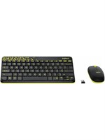 Беспроводной комплект Logitech MK240, включающий в себя мышь и клавиатуру с русской раскладкой, доступен в черном цвете 1000025459