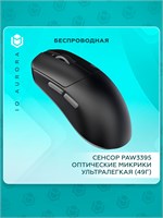 Беспроводная игровая мышь IO от Red Square Aurora, выполненная в черном цвете 1000025482
