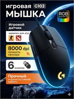 Имеется в виду, что мышь Logitech G102 LightSync - это проводная игровая мышь с поддержкой RGB подсветки, выполненная в черном цвете 1000025495