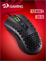 Мышь для игр Redragon Storm Basic, с весом 30 грамм и разрешением 12 400 DPI, является проводной и имеет 5 кнопок 1000025500