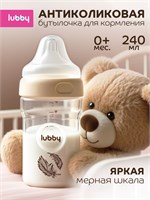 Квадратная бутылочка для младенцев объемом 240 мл, модель 0 lubby 1000026067