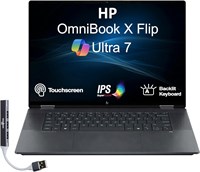 Ноутбук-трансформер HP OmniBook X Flip 16" 2-в-1 Copilot+ AI PC, сенсорный экран 2K 400 нит, процессор Intel Evo 8-ядерный Ultra 7 258V (>Ultra 9 185H), клавиатура с подсветкой, 128 ГБ памяти PSD и стилус, Windows 11 Home (32 ГБ ОЗУ + 1 ТБ SSD) 1000026313