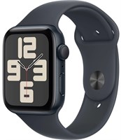 Умные часы Apple Watch Series SE Generation 2 2024 с диагональю 44 мм, корпусом из алюминия, GPS, ремешком midnight Sport Band и размером M/L 1000026353