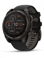 Часы Garmin Fenix 8 47 мм Solar с титановым угольно-серым DLC корпусом, с черным ремешком и сапфировым стеклом, имеют модельный номер 010-02906-11 1000026511