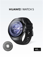 HUAWEI WATCH 5 - это умные часы в черном цвете с диаметром 46 мм. 1000026630