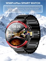 W50ProMax Smart Watch - это умные часы с GPS, 1,62-дюймовым HD экраном, встроенным слотом для SIM-карты (2G/3G/4G), магнитной быстрой зарядкой, водонепроницаемостью, поддержкой Wi-Fi/Bluetooth, играми и музыкой. 1000026650