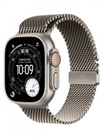 Apple Watch Ultra 3 (2025) с диаметром 49 мм, оснащенные функциями GPS и Cellular, выполнены из натурального титана с миланской петлей из натурального титана, ремешок размером L. 1000026714