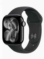 Apple Watch Series 11 GPS 46 мм Jet Black Aluminium Case with Black Sport Band - умные часы с размером ремешка M/L. 1000026797