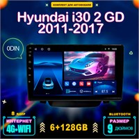 Штатная магнитола TS18A Pro/6+128GB/ Hyundai i30 2/ Хендай и30 2 магнитола Android 12 2din головное устройство мультимедиа 1000027749