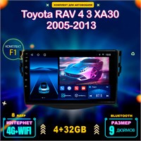 Штатная магнитола TS18A Pro /4+32GB/ для Toyota RAV4 3 XA30 F1/ Тойота РАВ4 3 ХА30/ РАВ4 магнитола Android 12 2din головное устройство мультимедиа 1000027752