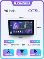 Магнитола Teyes CC3L 4/64GB Универсальная 9 дюймов, 8-ми ядерный процессор, IPS экран, DSP, 4G, Wi-Fi, 2 DIN 1000027757