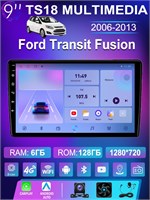 Штатная магнитола TS18 для Форд транзит фьюжн/Ford Transit Fusion 2006-2013 (8 ядер, 6/128 ГБ, 4G,wifi, carplay и android auto),GPS+Глонасс 1000027765