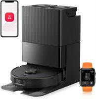 Робот-пылесос и швабра Roborock Qrevo C Pro, мощность всасывания 18 500 Па, двойная защита от запутывания шерсти, боковая щетка FlexiArm, мытье швабры горячей водой и сушка теплым воздухом, автоматическое опорожнение и пополнение бака, интеллектуальная си 1000027895