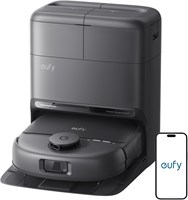 Робот-пылесос и швабра eufy C28, мощность всасывания 15 000 Па, роликовая швабра Always-Clean с системой HydroJet™ 270 об/мин, конструкция, предотвращающая запутывание шерсти животных, автоматическая мойка и сушка швабры, самоопорожнение и наполнение. 1000027901