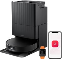 Робот-пылесос и швабра Roborock Qrevo Edge 2, 25 000 Па, ультратонкий корпус 3,14 дюйма, защита от запутывания шерсти, распознавание объектов с помощью ИИ, мойка горячей водой и автоматическая сушка, уборка ковров и шерсти животных, гибкая щетка FlexiArm  1000027935