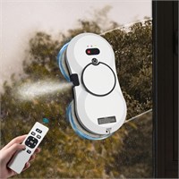 Умный робот для мытья стекол, робот для мытья окон с мощным всасыванием 5600 Па, защита от отключения электроэнергии, обнаружение краев, подходит для наружных и внутренних окон высотных зданий, с различными аксессуарами (белый) 1000027972