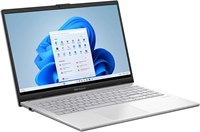 Ноутбук ASUS Vivobook Go имеет экран размером 15,6 дюйма с разрешением FHD, процессор Intel i3-N305, 8 ГБ оперативной памяти и 256 ГБ UFS-накопителем. Он доступен в цвете "холодный серебристый" под номером E1504gA-WS35 1000028370