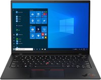 Восстановленный черный ноутбук Lenovo ThinkPad X1 Carbon Gen 9 с диагональю экрана 14 дюймов и разрешением FHD+. Он оснащен процессором 11-го поколения i7-1185G7, 32 ГБ оперативной памяти DDR4, SSD емкостью 512 ГБ и графикой Intel Iris Xe. Также у него ес 1000028391
