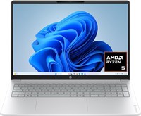 Лэптоп HP OmniBook 3 имеет 16-дюймовый сенсорный экран с разрешением 2K, встроенный процессор AMD Ryzen 5 40, 16 ГБ оперативной памяти, SSD накопитель на 512 ГБ, видеокарту AMD Radeon 610M, предустановленная операционная система Windows 11 Home и доступен 1000028404