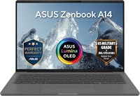 Ноутбук ASUS Zenbook A14 AI (исландский серый) оснащен процессором Snapdragon X2 Elite с 18 ядрами, 14-дюймовым OLED-дисплеем WUXGA, 16 ГБ оперативной памяти LPDDR5, SSD-накопителем на 1 ТБ, графическим процессором Qualcomm Adreno, и нейронным процессором 1000028412