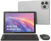 Планшет CM8700Plus с операционной системой Android имеет экран размером 15 дюймов, двойную камеру, поддержку SIM-карт, встроенную память объемом 8 ГБ + 1 ТБ, аккумулятор емкостью 10000 мАч и доступен в черном (или серебристом) цвете 1000028522