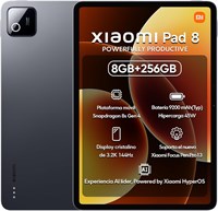 Планшет XIAOMI Pad 8 Ai WiFi, глобальная версия (без возможности совершения звонков и отправки SMS), имеет дисплей размером 11,2 дюйма с разрешением 3.2K и частотой обновления 144 Гц. Емкость аккумулятора составляет 9200 мАч, также имеется четыре динамика 1000028543
